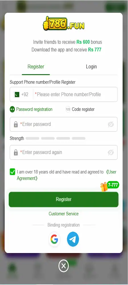 786FUN Game Login