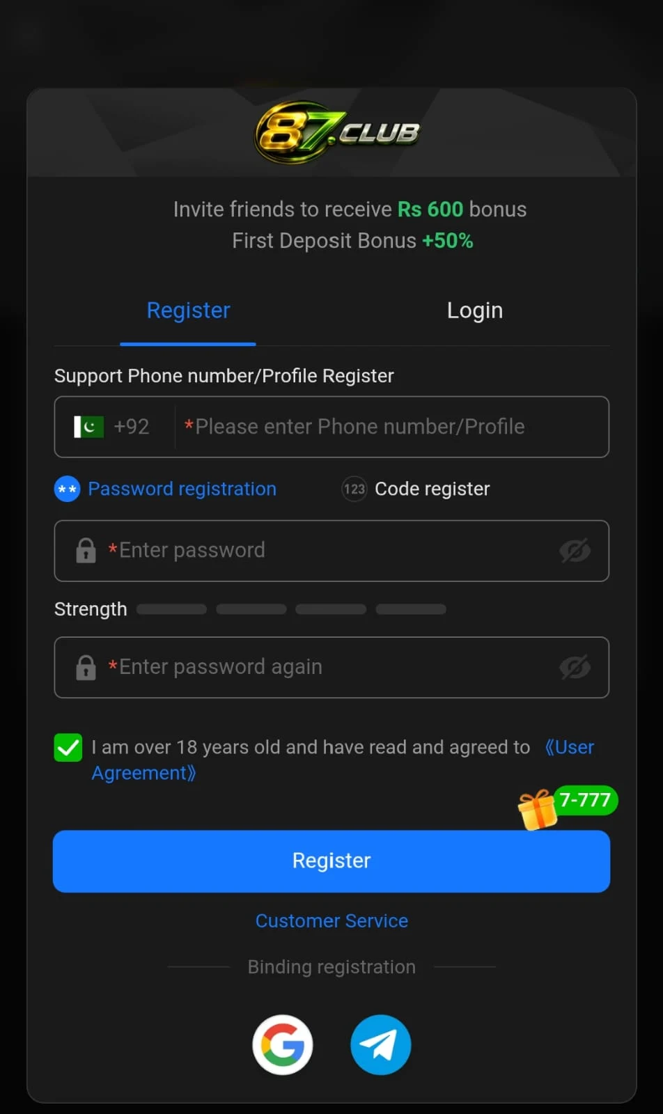 87Club Game login and registration guide for Pakistan showing secure account signup, quick login process, and mobile access in 2026