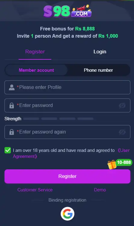 S92 Game Login