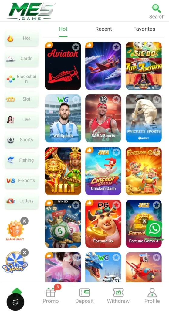 ME 5 Game login and download page showing secure account access and quick installation process for new players