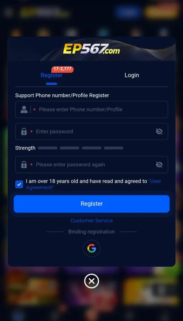 EP 567 Game login and registration guide for Pakistani players with secure account access and instant withdrawals