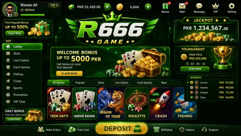 R666 Game Download (New Earning Game) In Pakistan 2026