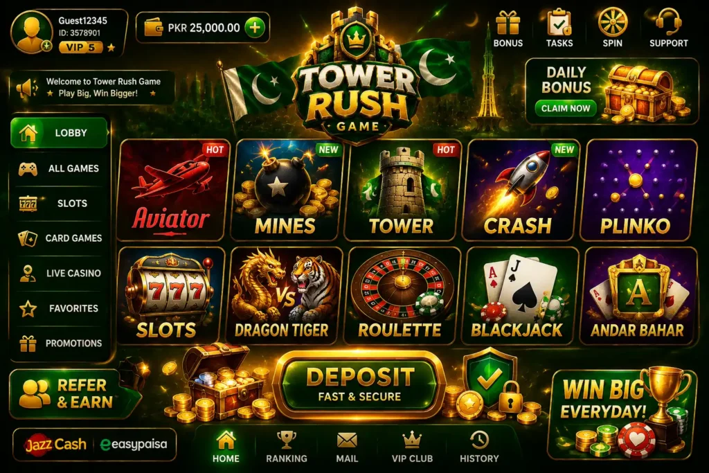 Tower Rush Game APK (Latest Earning App) In Pakistan 2026 
